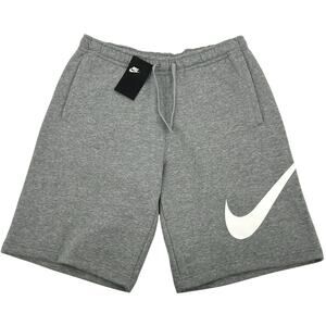 NWT Nike NSW Club Shorts Mens Medium Graphic Gray Sweat shorts 843520-063